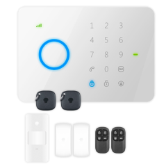G5PLUS - Kit allarme domestico - Pannello touch con modulo GSM - Invio di allarmi via SMS e chiamate - Rilevatore PIR volumetric