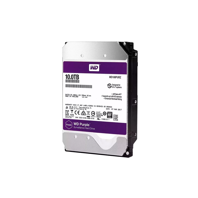 HD10TB - Hard Disk Western Digital - Capacità 10 TB - Interfaccia SATA 6 GB/s - Modello WD100PURX-78 - Speciale per Videoregistr HD10TB - Hard Disk Western Digital - Capacità 10 TB - Interfaccia SATA 6 GB/s - Modello WD100PURX-78 - Speciale per Videoregistr