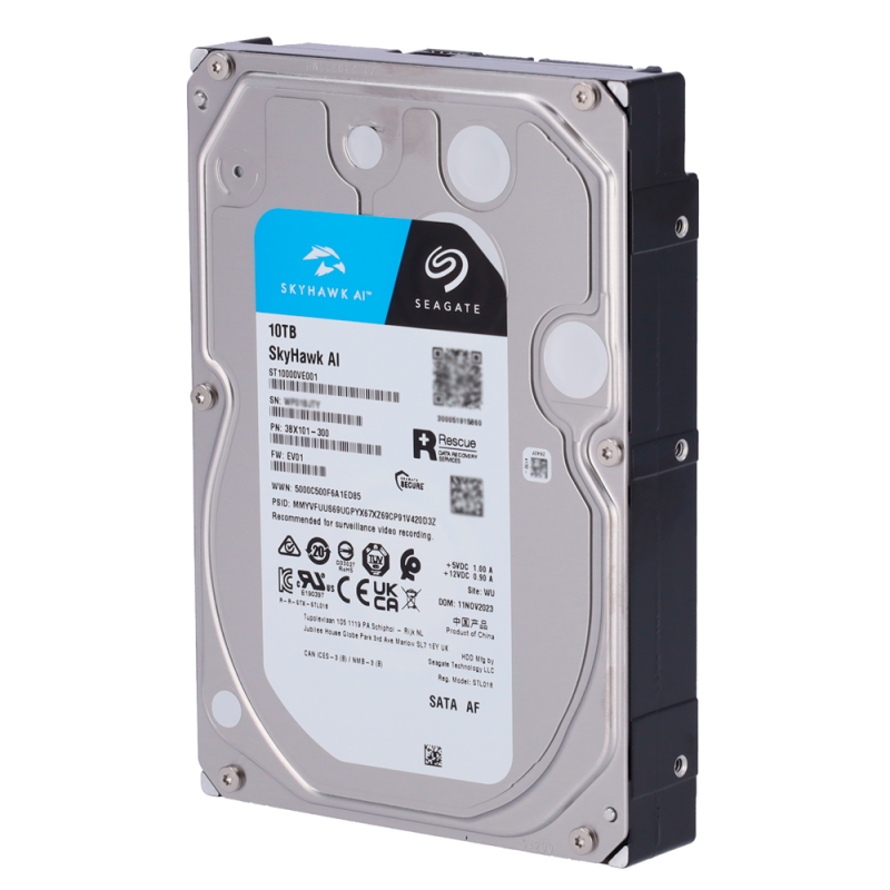 HD10TB-S-AI - Hard Disk Seagate Skyhawk AI - Capacità 10 TB - Interfaccia SATA 6 GB/s - Fino a 32 trasmissioni di intelligenza a HD10TB-S-AI - Hard Disk Seagate Skyhawk AI - Capacità 10 TB - Interfaccia SATA 6 GB/s - Fino a 32 trasmissioni di intelligenza a