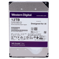HD12TB - Hard Disk Western Digital - Capacità 12 TB - Interfaccia SATA 6 GB/s - Modello WD121PURZ-64B5UY0 - Speciale per Videore