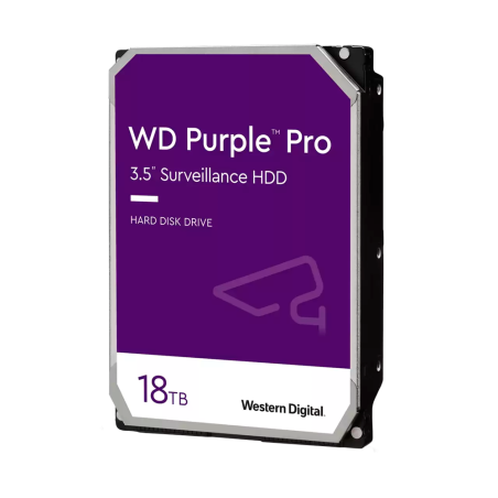 HD18TB - Hard Disk Western Digital - Capacità 18 TB - Interfaccia SATA 6 GB/s - Modello WD181PURP - Speciale per Videoregistrato