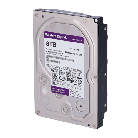 HD8TB-PRO - Hard Disk Western Digital - Capacità 8 TB - Interfaccia SATA 6 GB/s - Modello WD8001PURA - Progettato per video inte
