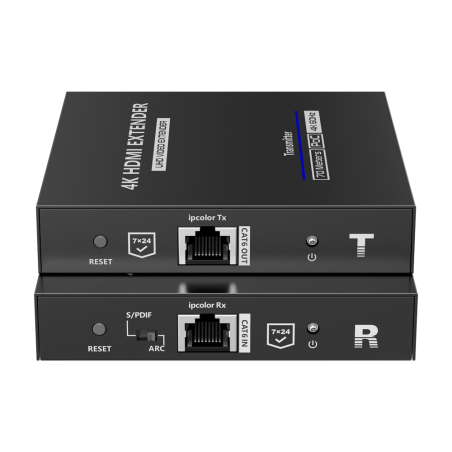 HDMI-EXT-4K60 - Estensore di segnale HDMI - Distanza 70 m - Risoluzione 4K - Consente connessioni 1:1 - HDMI Loop out - POC - Al