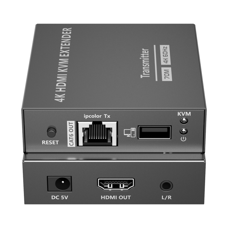HDMI-EXT-4K60-KVM70 - Extender KVM del segnale HDMI - Distanza 70 m - Risoluzione 4K - Consente connessioni 1:1 - HDMI Loop out HDMI-EXT-4K60-KVM70 - Extender KVM del segnale HDMI - Distanza 70 m - Risoluzione 4K - Consente connessioni 1:1 - HDMI Loop out