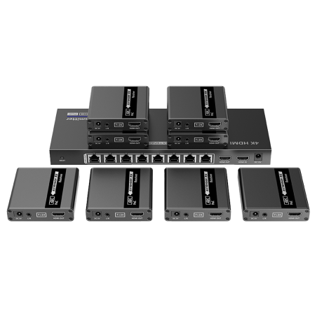 HDMI-SPL-1x8-4K30-CAT6 - Extender Splitter del segnale HDMI - Distanza 40 m - Risoluzione 4K - Consente connessioni 1:8 - HDMI L