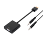 HDMI-VGA0.1+A1.0/N - Converter HDMI - VGA + audio - Ingresso HDMI maschio - Include connettore jack 3'5mm maschio-maschio da 1 m