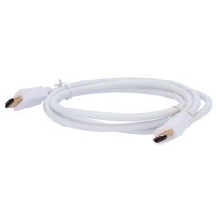 HDMI1-1W - Cavo HDMI - Connettori HDMI tipo A maschio - Alta velocità - 1 m - Colore bianco - Connettori anticorrosione