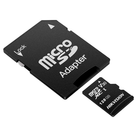 HS-TF-C1STD-128G - Scheda di memoria con adattatore Hikvision - Capacità 128 GB - Classe 10 | Velocità di scrittura 20MB/s - Fin