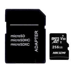 HS-TF-C1STD-256G - Scheda di memoria con adattatore Hikvision - Capacità 256 GB - Classe 10 | Velocità di scrittura 20MB/s - Fin
