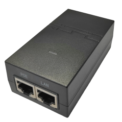 INJ-POE-G-12W-24 - Iniettore PoE passivo - Ingresso/Uscita RJ45 10/100/1000 Mbps - 24V 0,5A - Distanza massima 100 m - Adatto ai