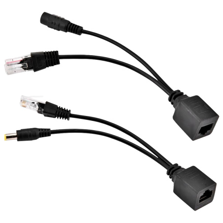 INJ-POE-SPLIT - Iniettore e Splitter PoE passivo - Richiede l'utilizzo della coppia inclusa - Ingresso e uscita fino a 48 V - Co