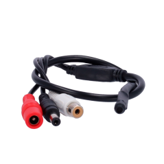 MIC01 - Microfono esterno - Accoppiabile a qualsiasi telecamera - Connettore Audio RCA (Bianco) - Connettore Alimentazione entra
