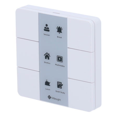 MS-WS136-868M - Pannello di controllo LoRaWAN - Portata fino a 15Km con visualizzazione diretta - 6 pulsanti - Configurazione tr