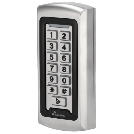 NV-ACCESS-PIN-RFID - Controllo accessi autonomo - Accesso tramite scheda EM e PIN - Uscita relè, pulsante e campanello - Wiegand