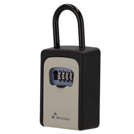 NV-KEYS-SAFEBOX-V2 - Box di sicurezza con gancio per chiavi - Apertura con codice da 4 cifre - Installazione a parete o con ganc