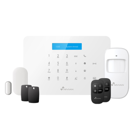 NVS-A6WG-U1 - Nivian Smart Alarm Kit - Tastiera tattile e lettore RFID - Comunicazione WiFi e GSM - Senza fili 868 MHz &amp 433