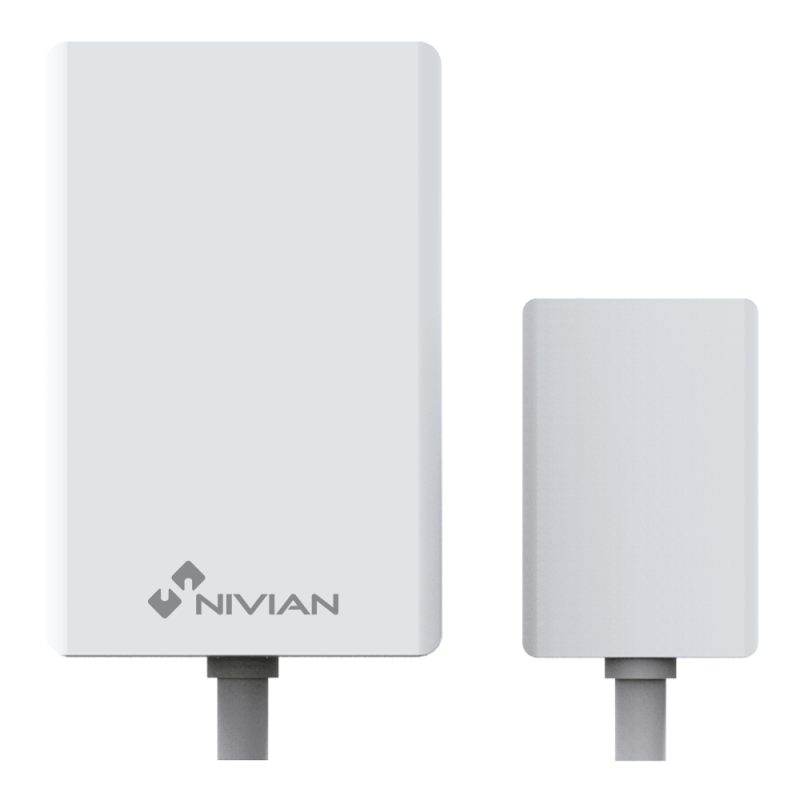 NVS-WATERFLOOD1 - Nivian Smart - Rilevatore di inondazione - Sensore a pavimento o a parete con cavo 1.5m - Indicatore LED - Wir