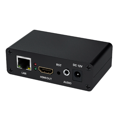 ONVIF-HDMI - Decoder video - Risoluzione fino a 1920x1080p - Codificazione H.265/H.264 - Fino a 4 x Stream - 54 x 90 x 29 mm / 1