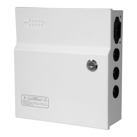 PD120W-9-12V-UPS - Scatola di distribuzione di alimentazione - 1 ingresso AC 110 V ~ 220 V - 9 uscite con doppino rame - Protezi