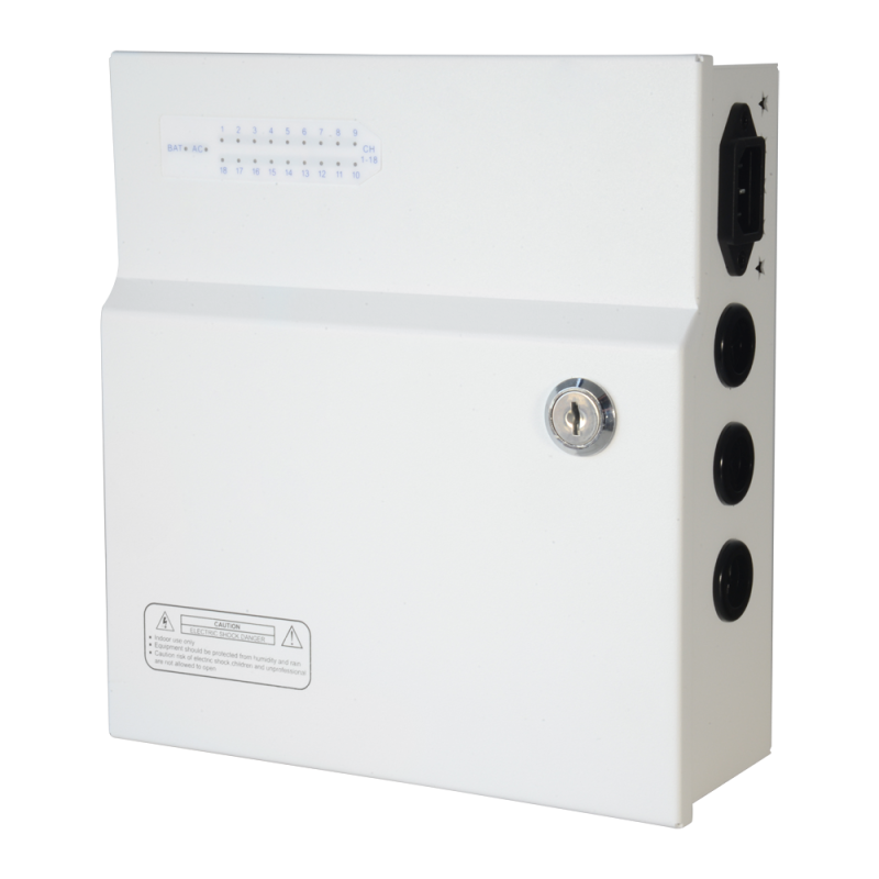 PD250W-18-12V-UPS - Scatola di distribuzione di alimentazione - 1 ingresso AC 110 V ~ 220 V - 18 uscite con doppino rame - Prote PD250W-18-12V-UPS - Scatola di distribuzione di alimentazione - 1 ingresso AC 110 V ~ 220 V - 18 uscite con doppino rame - Prote