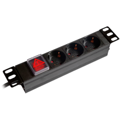 PDU-3P1U-SW-10INCH - Ciabatta di alimentazione - Progettata per rack standard da 10" - Formato per rack 1U - 3 uscite fino a 250