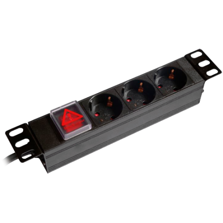 PDU-3P1U-SW-10INCH - Ciabatta di alimentazione - Progettata per rack standard da 10" - Formato per rack 1U - 3 uscite fino a 250