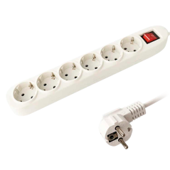 PDU-6P-SWITCH - Ciabatta di alimentazione - 6 uscite fino a 250VAC / 16 A max. - Interruttore on/off - Lunghezza del cavo 1.5 me