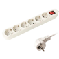 PDU-6P-SWITCH - Ciabatta di alimentazione - 6 uscite fino a 250VAC / 16 A max. - Interruttore on/off - Lunghezza del cavo 1.5 me PDU-6P-SWITCH - Ciabatta di alimentazione - 6 uscite fino a 250VAC / 16 A max. - Interruttore on/off - Lunghezza del cavo 1.5 me