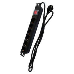 PDU-6P1U-SWITCH - Ciabatta di alimentazione - Formato per rack 1U - 6 uscite fino a 250VAC / 16 A max. - Interruttore on/off - P