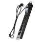 PDU-6PN - Ciabatta di alimentazione - Progettata per rack standard da 19" - 6 uscite fino a 250VAC / 16 A max. - Dimensione 1U p
