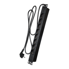 PDU-8P1U - Ciabatta di alimentazione - Progettata per rack standard da 19" - 8 uscite fino a 250VAC / 16 A max. - Dimensione 1U