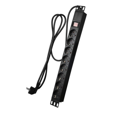 PDU-8P1U-SWITCH - Ciabatta di alimentazione - Formato per rack 1U - 8 uscite fino a 250VAC / 16 A max. - Interruttore on/off - C