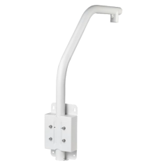 PFB303S - Supporto a cigno per Dome motorizzate - Adatto per uso esterno - Installazione cornice - Colore bianco - Passacavo - 8