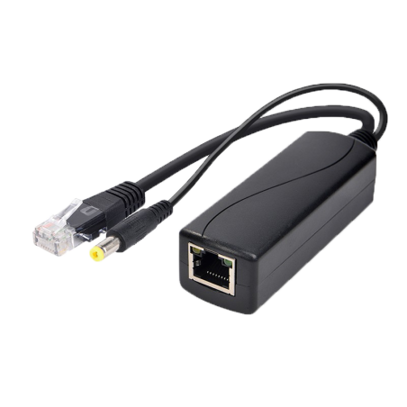 POE-SPLIT-30W - PoE Splitter_x000D_ - Per telecamere IP no PoE_x000D_ - Ingresso RJ45 (PoE) / Uscita RJ45 e jack - Velocità 10/1