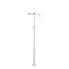 POLE-350-D - Palo per TVCC - 3.5 metri di altezza - Fabbricato in acciaio galvanizzato - 2 pezzi da 1,25 metri e 1 base da 1 met