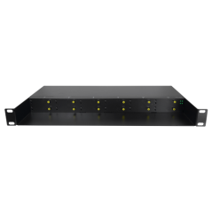 RACK-1U12MC-AC220D - Telaio metallico - Per scaffalature fino a: - 12 Convertitori medi - Doppia alimentazione - 1U - 19"