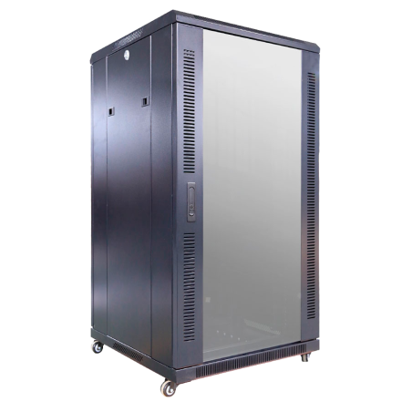 RACK-22UFN - Armadio rack per pavimento - Fino a 22U rack da 19"(600*600) - Fino a 800 Kg di carico - Con ventole e passacavi - 