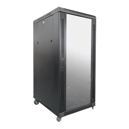 RACK-27U-8D - Armadio rack per pavimento - Fino a 27U rack da 19"(600*800) - Fino a 800 Kg di carico - Con ventole e passacavi -