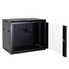 RACK-4U - Armadio rack a parete - Fino a 4U rack da 19" - Fino a 60 Kg di carico - Con ventole e passacavi - Ventola inclusa - C