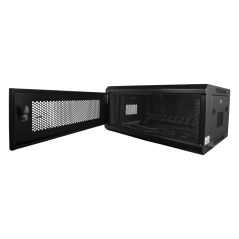 RACK-6U-MESH - Armadio rack a parete - Fino a 6U rack da 19" - Fino a 60 Kg di carico - Pannelli in rete sul fronte e sui lati p
