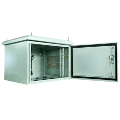 RACK-6U-OUTDOOR - Armadio rack a parete - Fino a 6U rack da 19" - Fino a 100 Kg di carico - Con griglie di ventilazione e passac