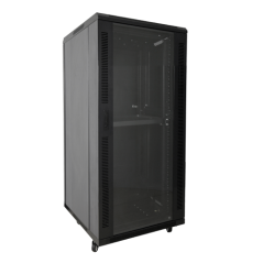 RACK-F18UN - Armadio rack per pavimento - Fino a 18U rack da 19" - Fino a 800 Kg di carico - Con ventole e passacavi - 2 ventole