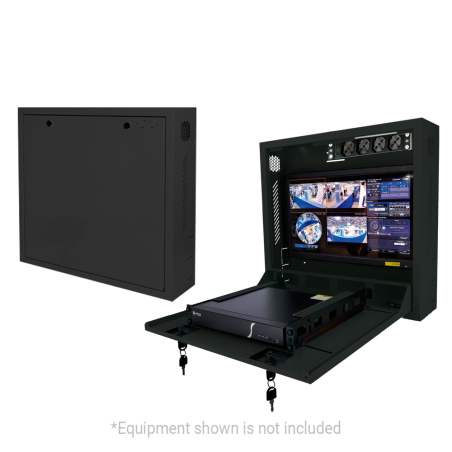 RACK-WALL-B - Box di sicurezza - Speciale per installazione a parete - Formato verticale - 2 chiavi e serrature - Ingressi later