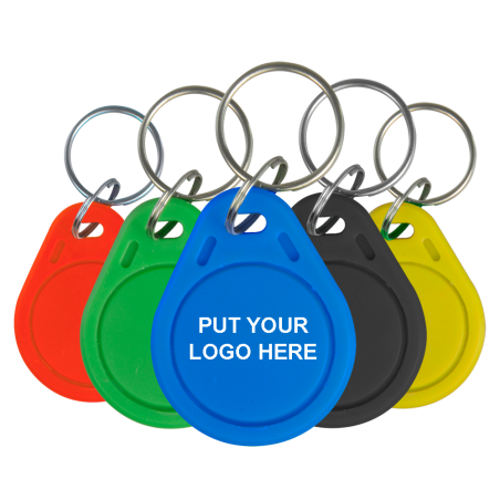 RFID-TAG-C100 - TAG di prossimità personalizzabile - EM 125 kHz passivo | 100 pezzi - Numero ID e logo personalizzato stampati -
