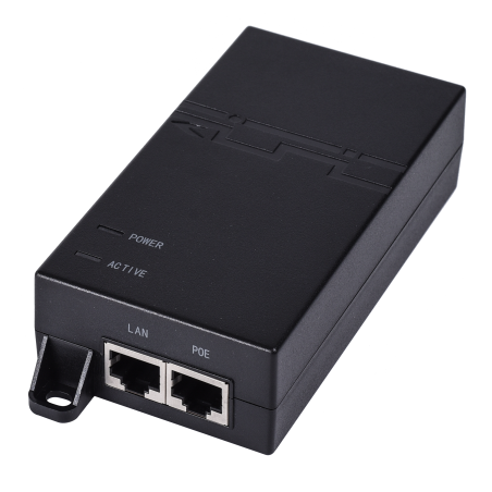 RG-E-130GE - Ruijie - Iniettore PoE IEEE802.3at - Porte RJ45 10/100/1000 Mbps - Potenza 30 W - Distanza massima 100 m - Design c