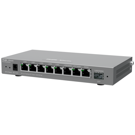 RG-EG209GS - Reyee Router Controller Managed - 8 Porte RJ45 10/100 /1000 Mbps - 1 Porta SFP LAN/WAN - Supporta fino a 4 WAN per 
