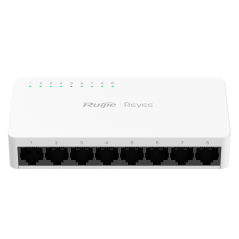 RG-ES08G-L - Reyee Switch da Tavolo - Alloggiamento in Plastica - 8 porte RJ45 - Velocità 10/100/1000 Mbps - Plug and Play - Tec