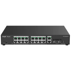 RG-ES220GS-P - Reyee Switch PoE Cloud Managed - 16 PoE 802.3af/at + 2 SFP + 2 uplink RJ45 - 18 RJ45 10/100/1000Mbps + 2 SFP 10/1