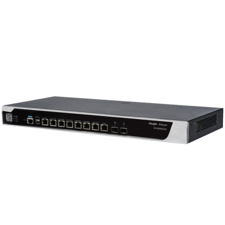 RG-NBR6205-E - Ruijie Router Cloud - 8 Porte Gigabit + 2 Porte SFP Gigabit - Router + Funzioni Firewall - Supporta fino a 9 WAN 