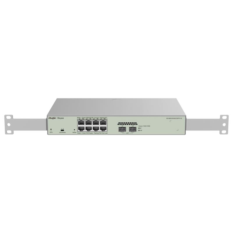 RG-NBS3100-8GT2SFP-P-V2 - Reyee Switch PoE Cloud Layer 2 - 8 porte PoE+ Gigabit+ 2 SFP Gigabit - 30W per porta 802.3af/at / Mass RG-NBS3100-8GT2SFP-P-V2 - Reyee Switch PoE Cloud Layer 2 - 8 porte PoE+ Gigabit+ 2 SFP Gigabit - 30W per porta 802.3af/at / Mass